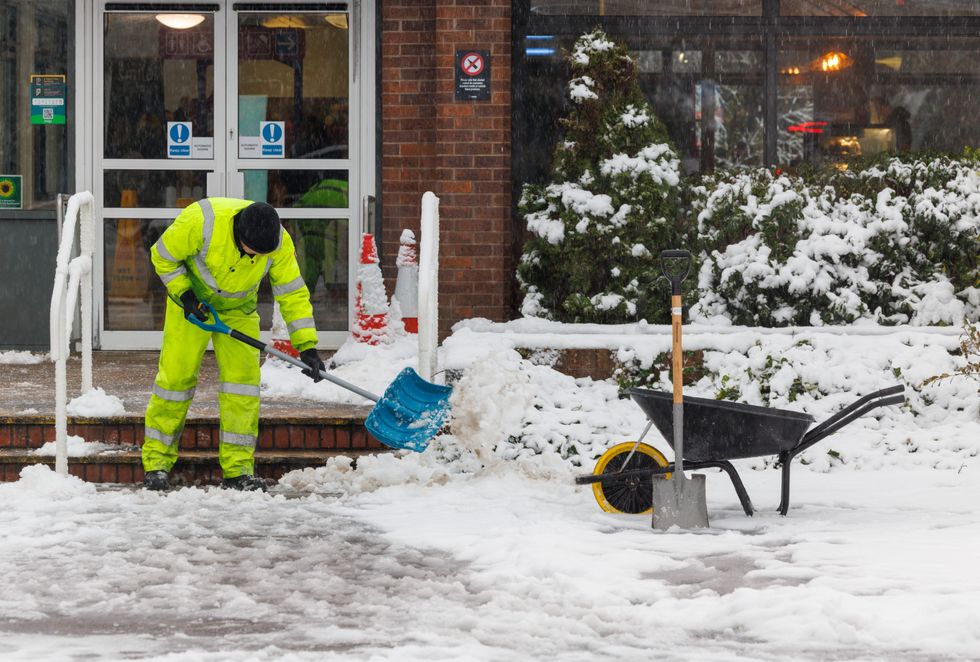 Man shovelling snow