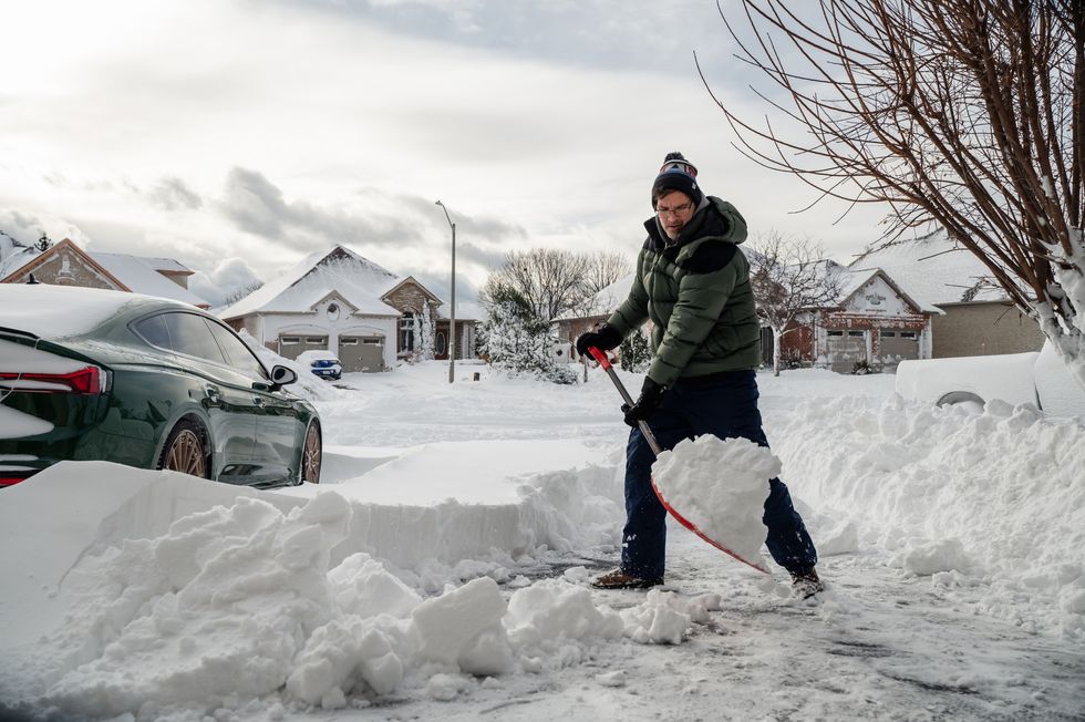 Man shovelling snow