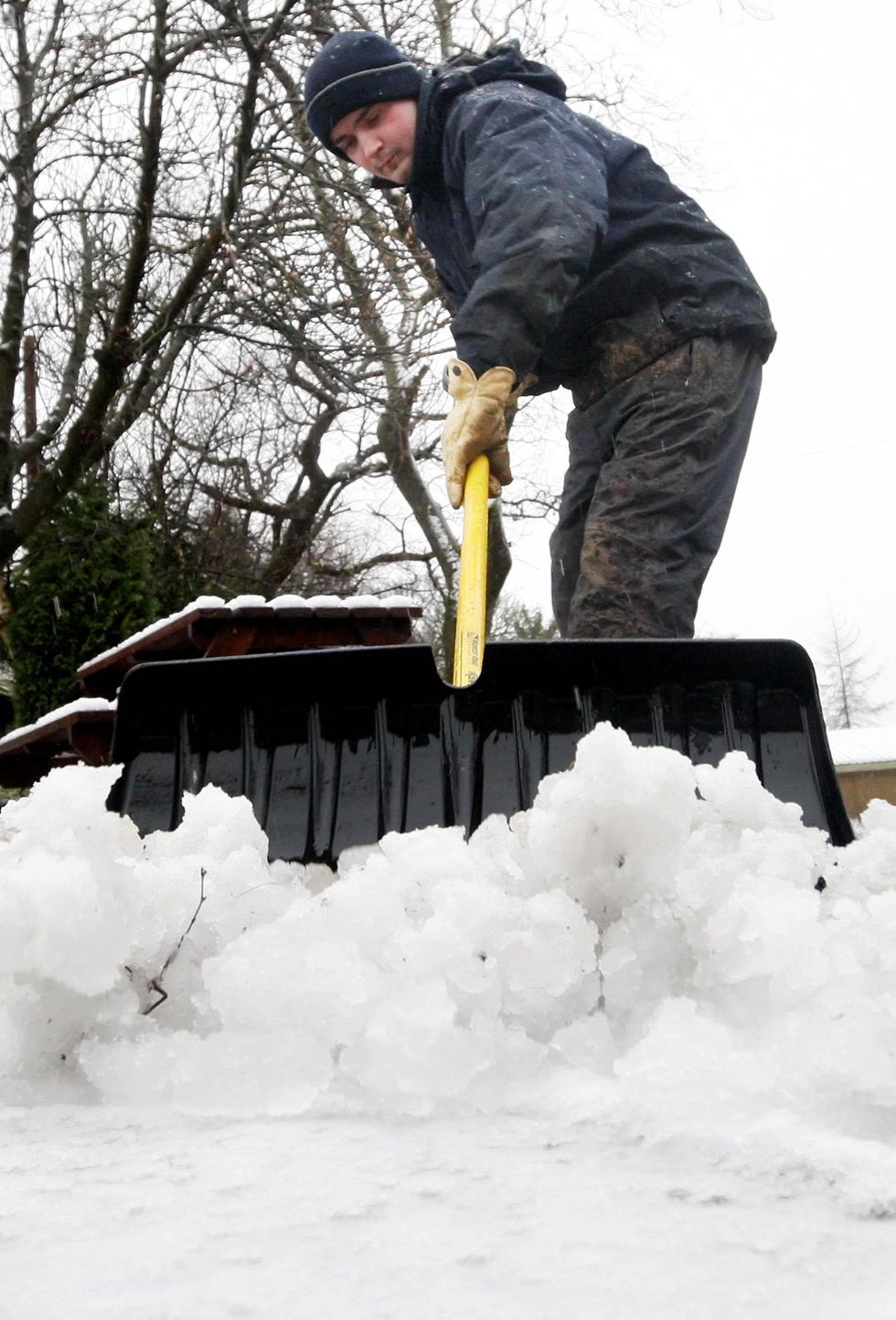 Man shovelling snow