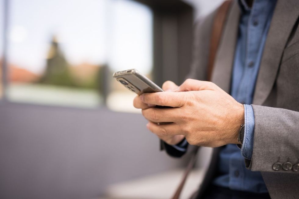 Man using a mobile phone