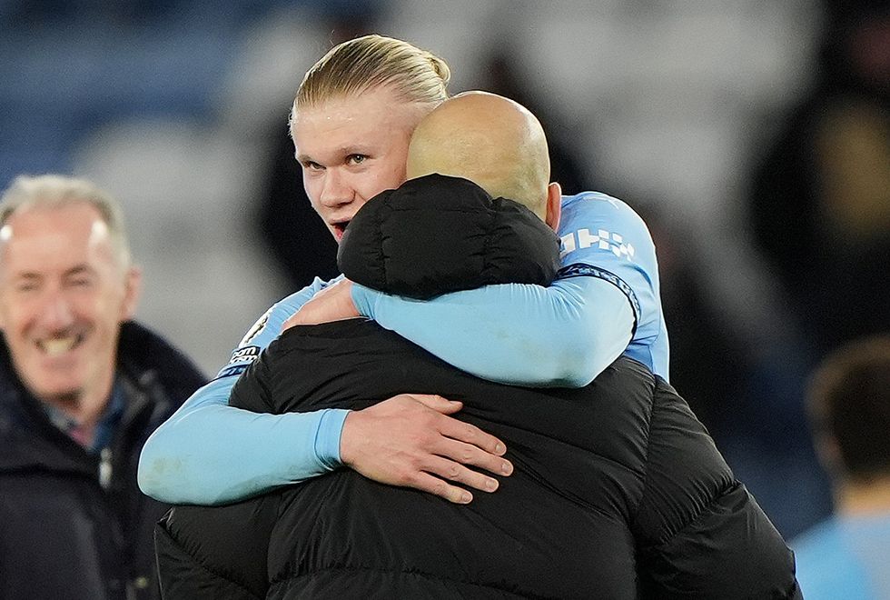 Manchester City Pep Guardiola Erling Haaland Leicester