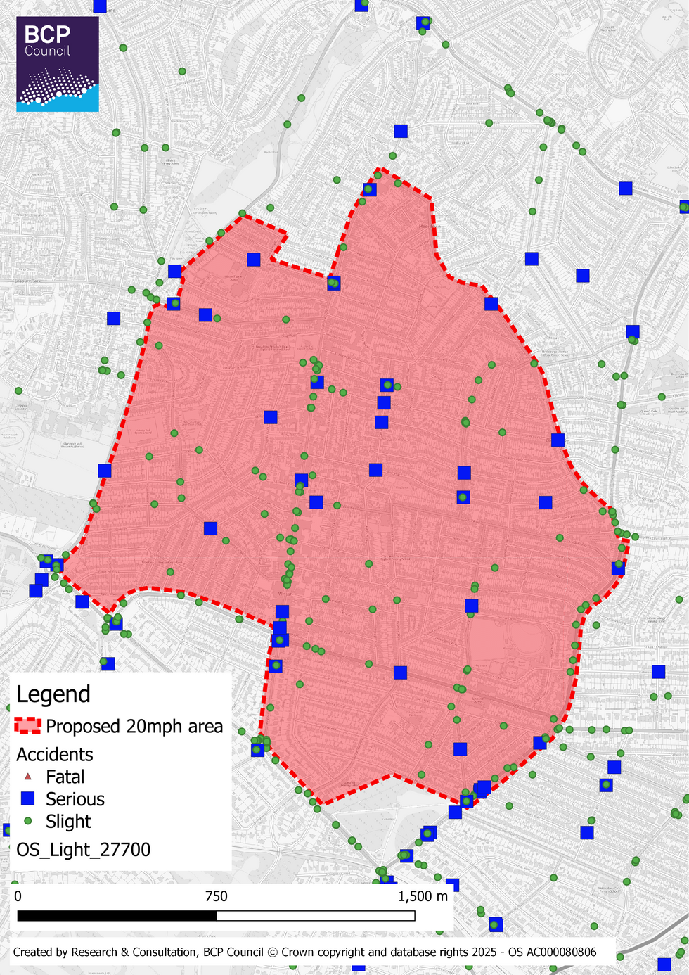 Map of 20mph limit proposal