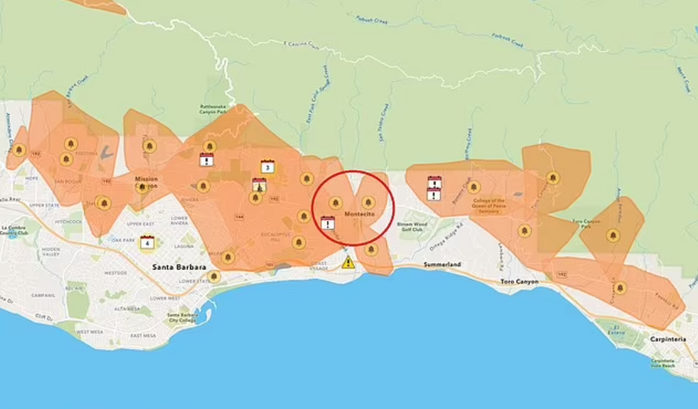 Map of the affected area