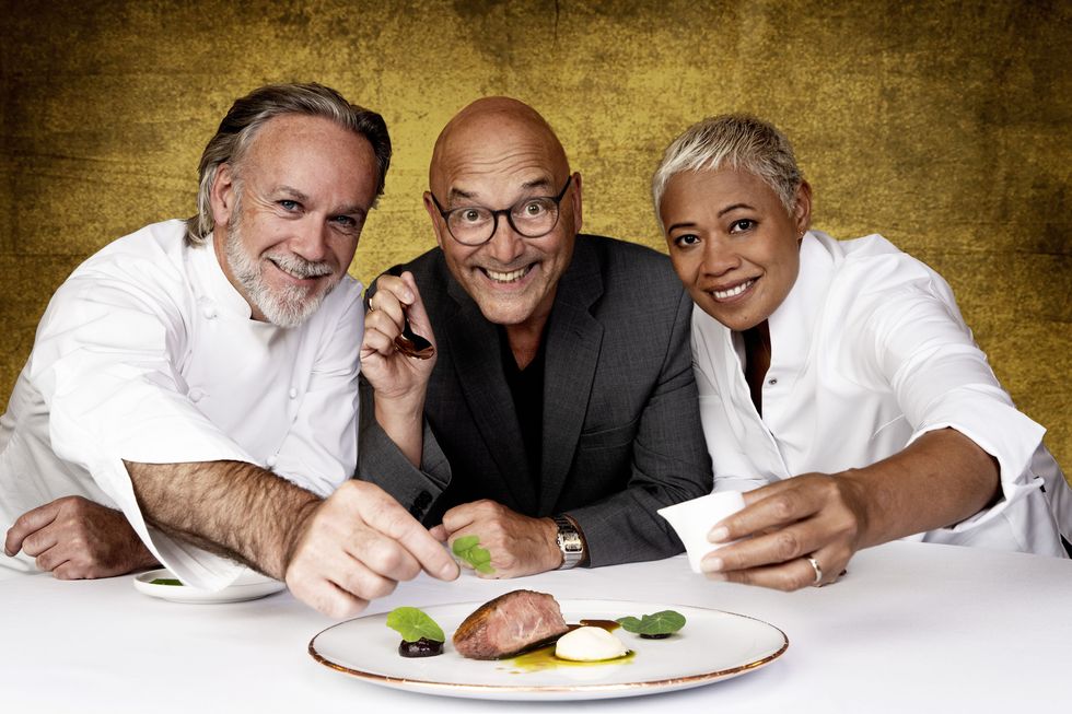 Marcus Wareing, Gregg Wallace and Monica Galetti