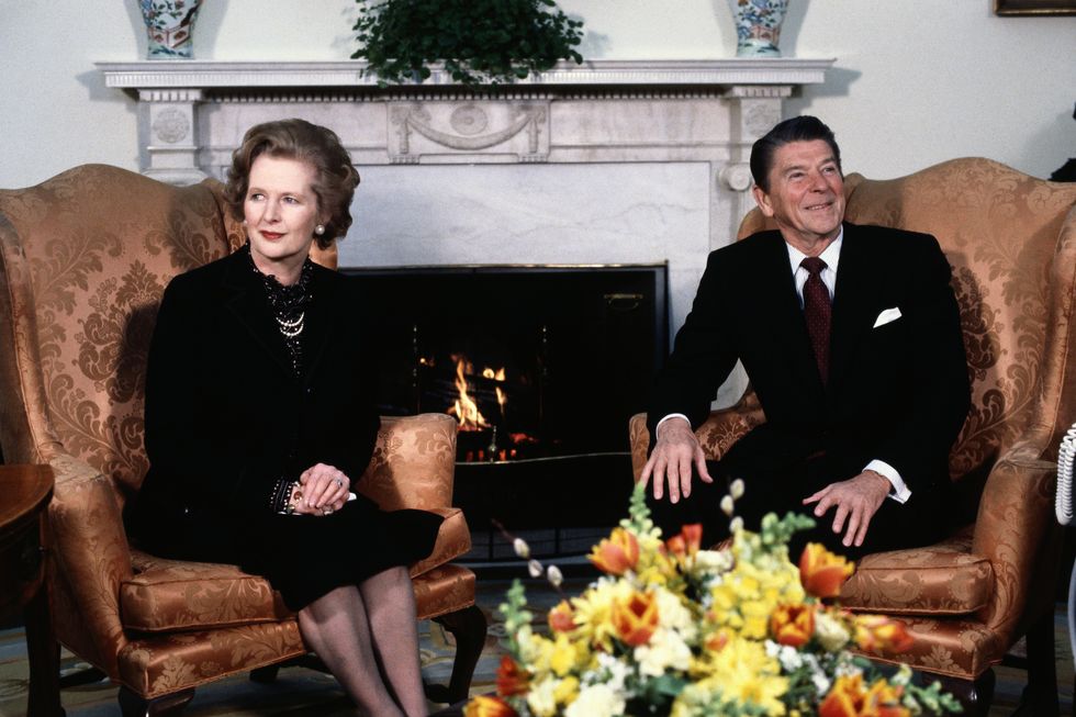 Margaret Thatcher and Ronald Reagan