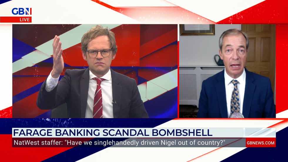 Mark Dolan and Nigel Farage appear on GB News