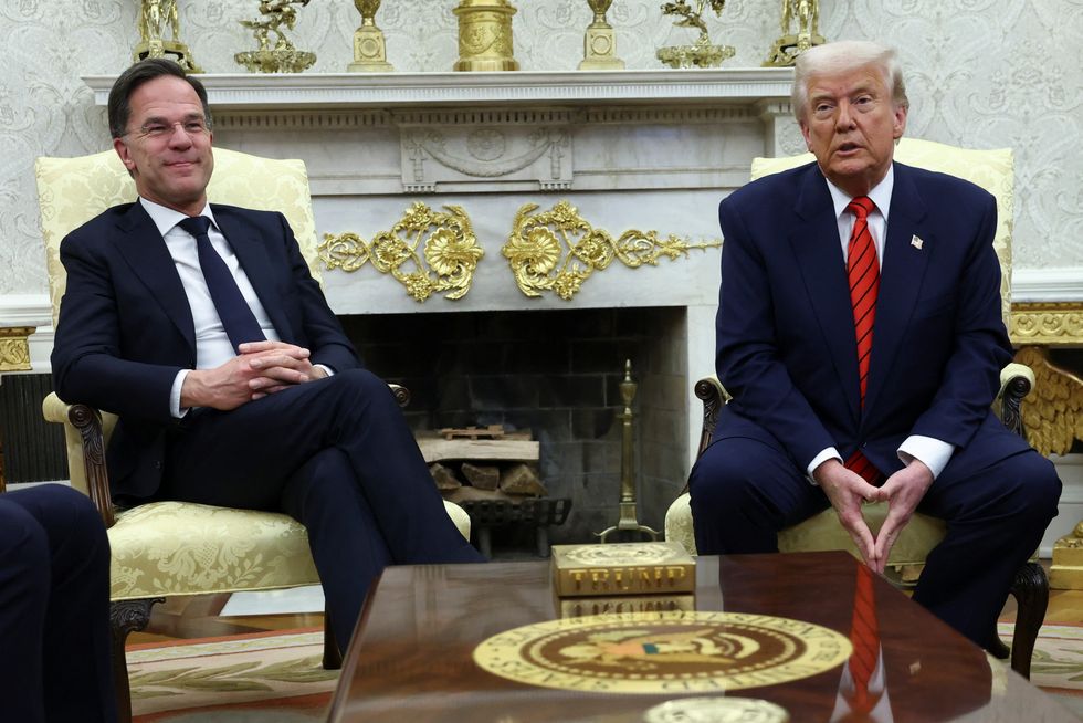 Mark Rutte and Donald Trump