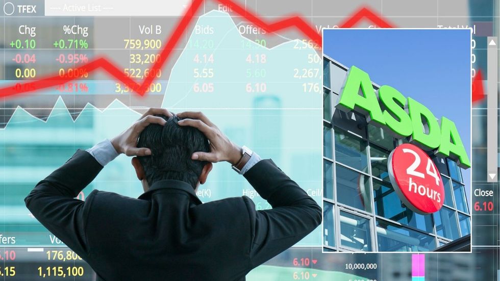 Market crash and Asda store