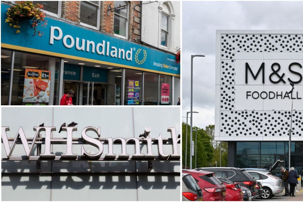Marks and Spencer, WHSmith and Poundland stores 