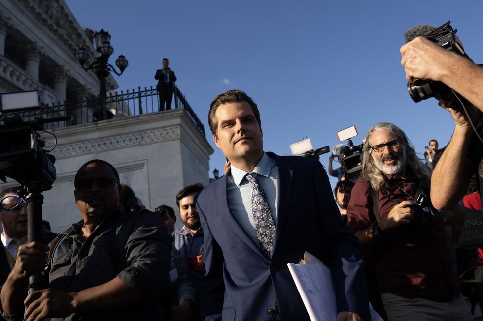 Matt Gaetz (R-FL) leaves the U.S. Capitol after U.S. Speaker of the House Kevin McCarthy (R-CA) was ousted form his position