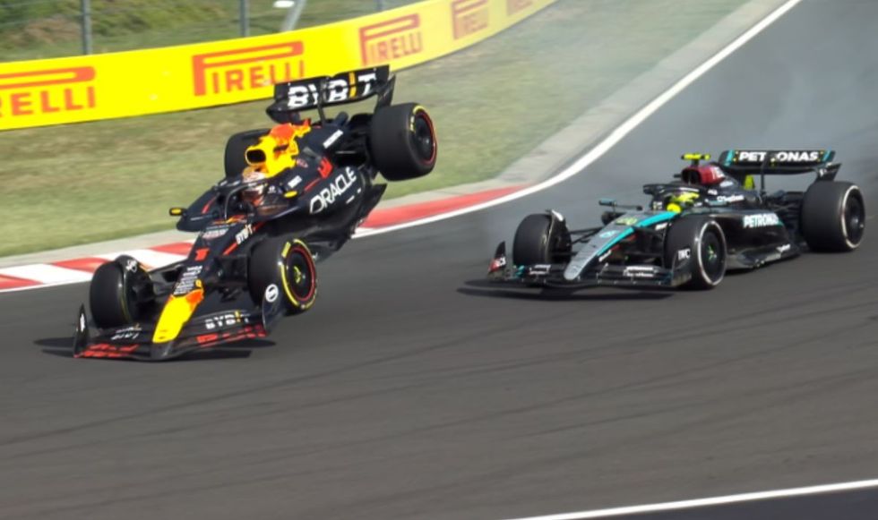 Max Verstappen and Lewis Hamilton collided at the Hungarian Grand Prix