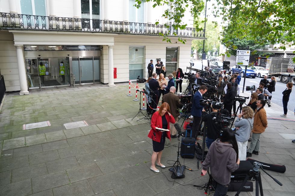 Media outside Dorland House