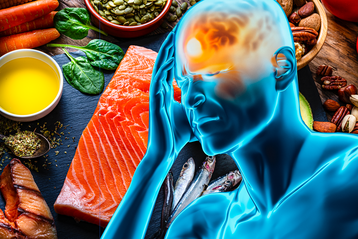 Mediterranean diet foods, such as salmon and nuts  