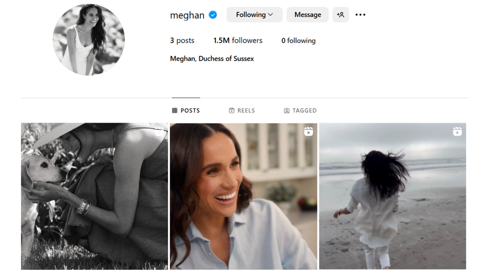 Meghan Markle new Instagram Account