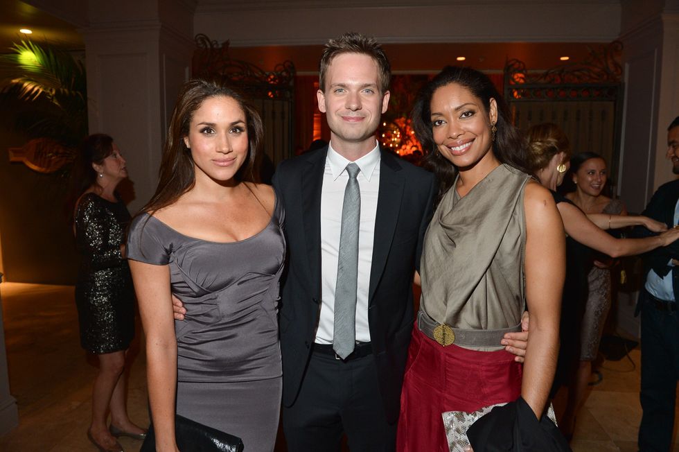 Meghan Markle, Patrick Adams and Gina Torres