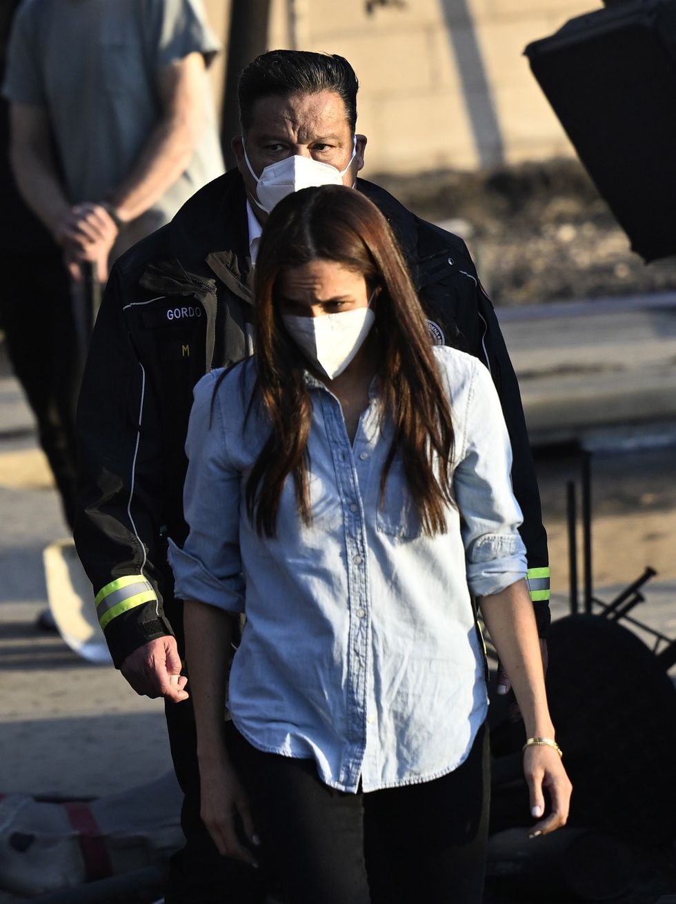 Meghan visits a property at destroyed by the Eaton fire