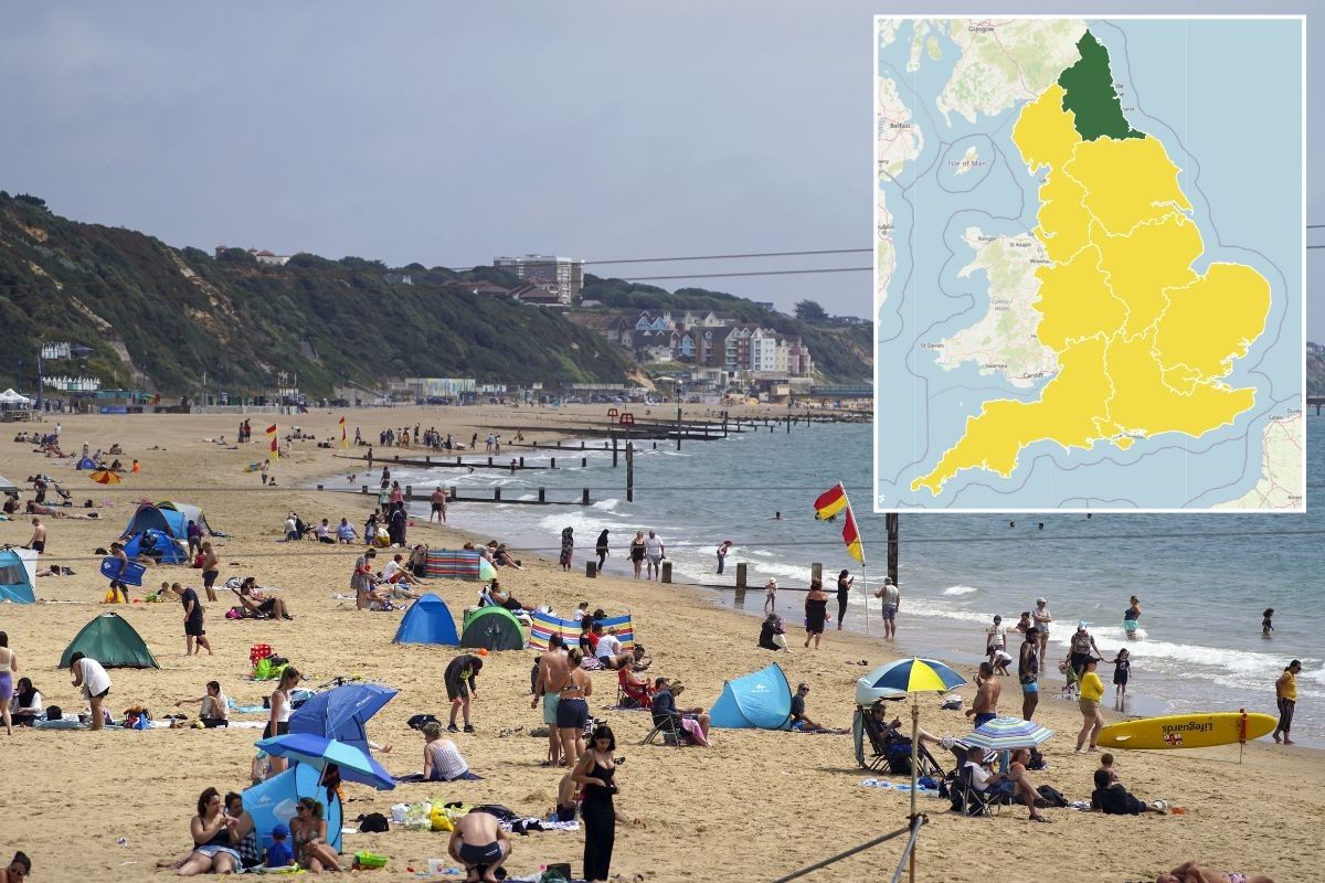 Met Office issues yellow heat alert warning as England to be hit by hot weather in DAYS