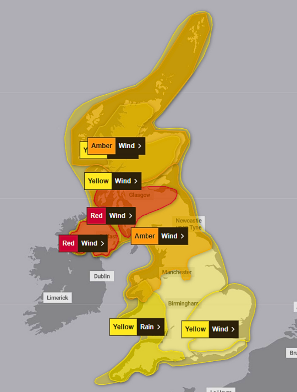 Met Office warnings