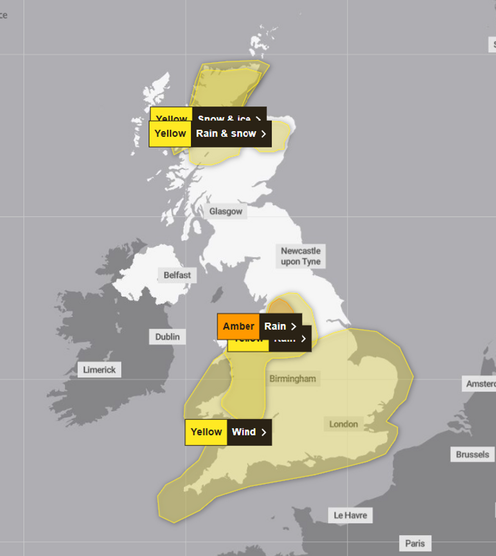 Met Office weather warnings