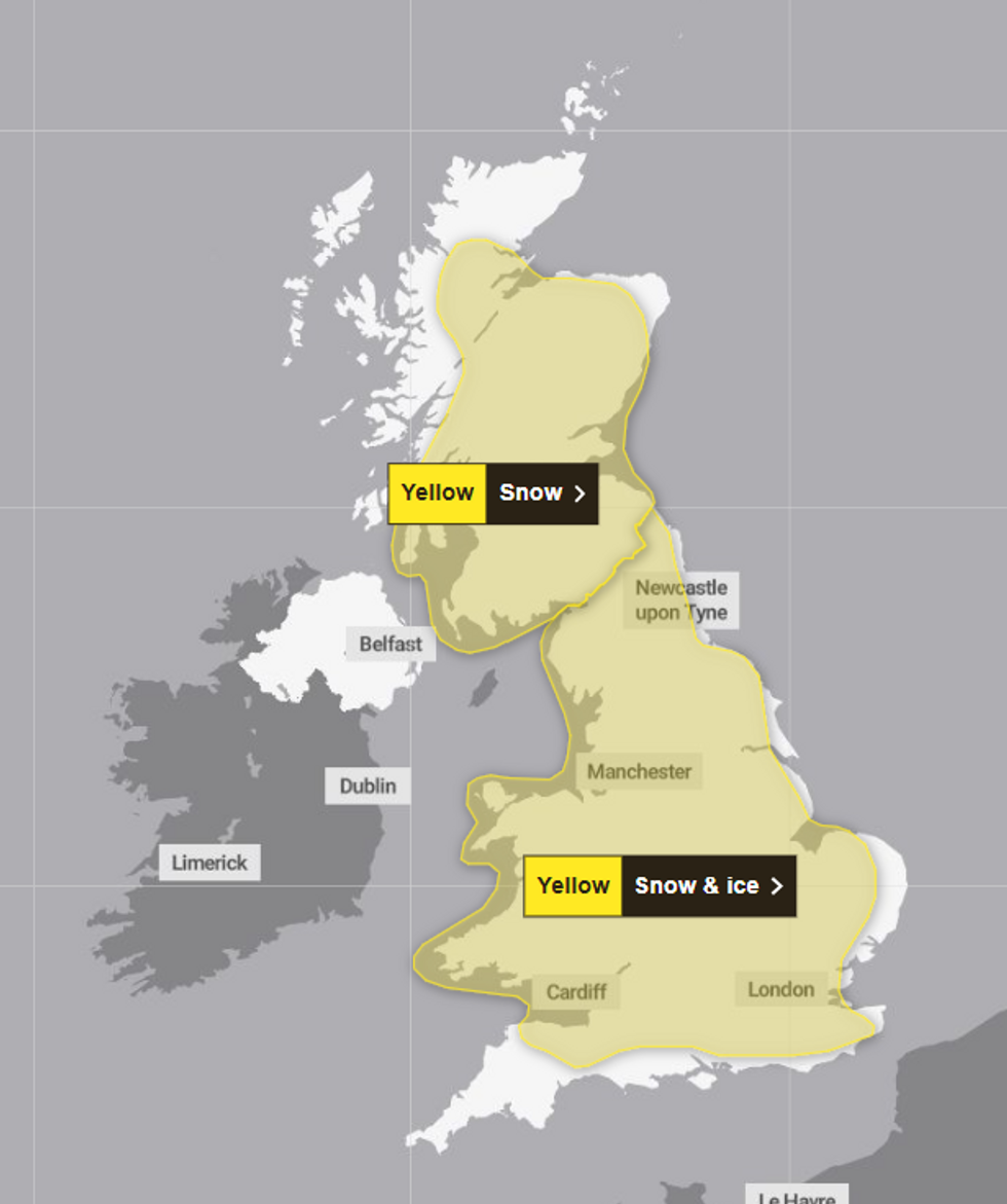 Met Office yellow warning