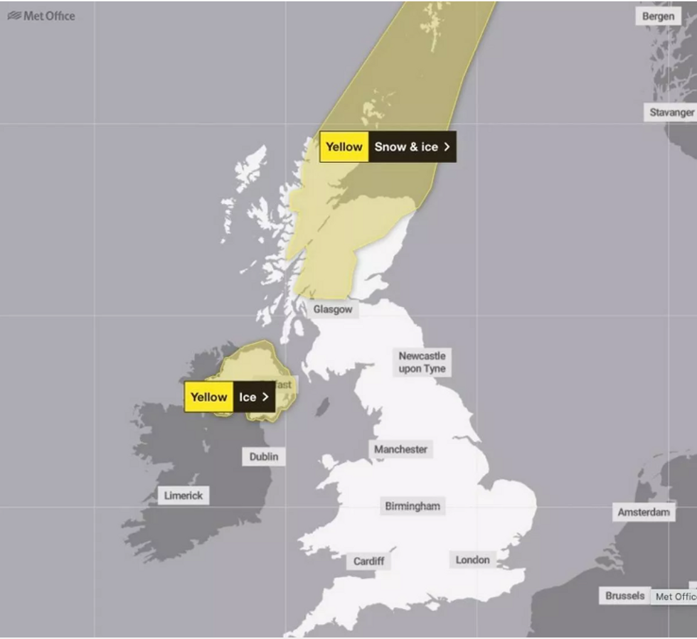 UK snow: Met Office issues yellow weather warnings as fresh snow to ...