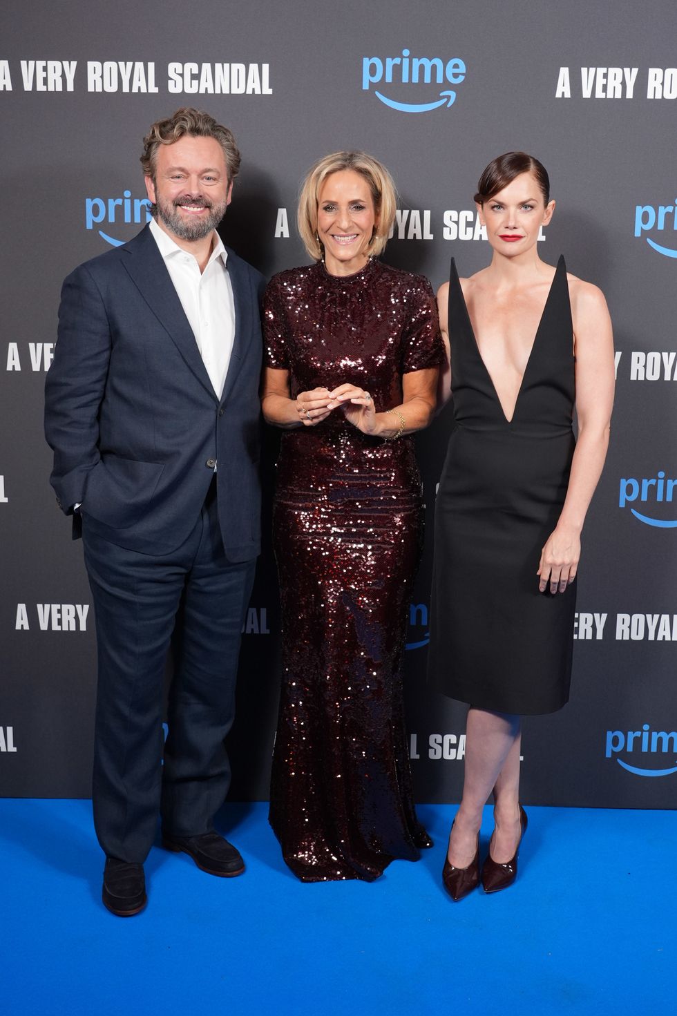 Michael Sheen, Emily Maitlis and Ruth Wilson