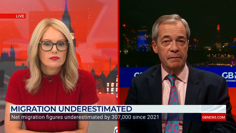 Michelle Dewberry and Nigel Farage