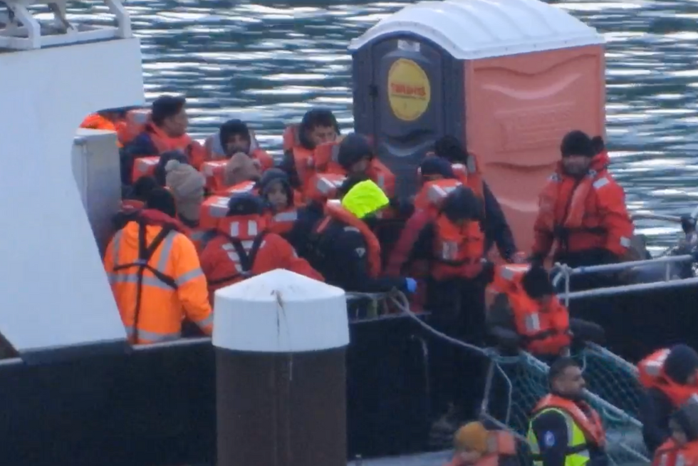 Migrants arriving in Dover