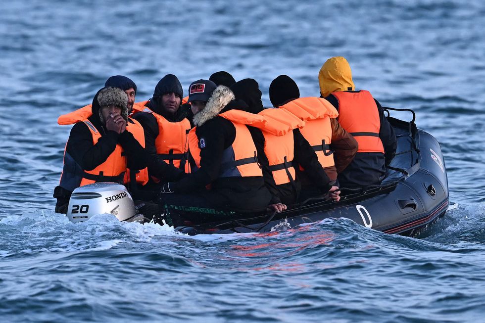 Migrants crossing the Channel