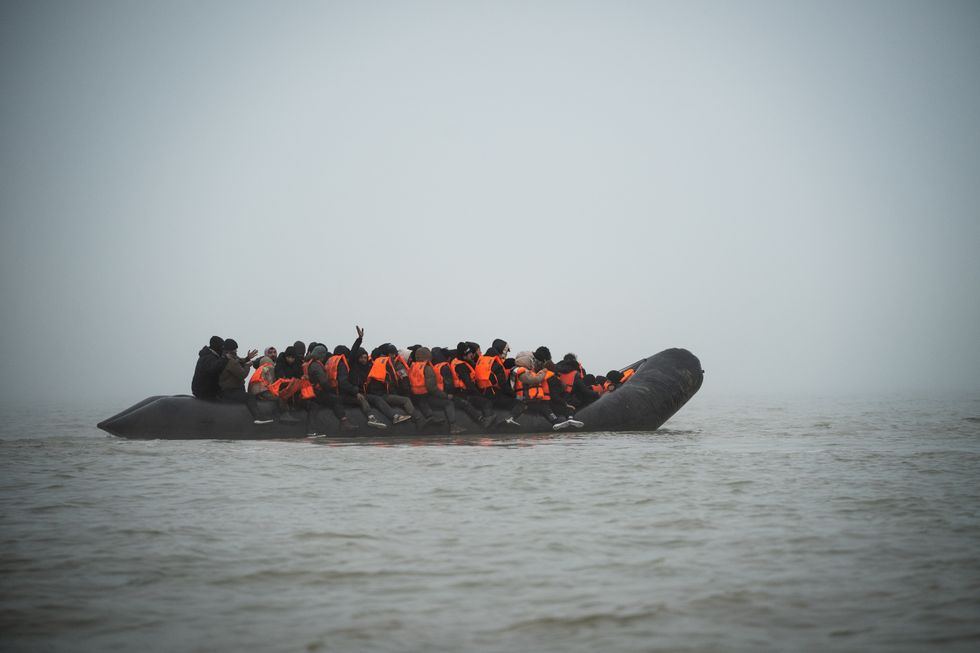 Migrants crossing the channel