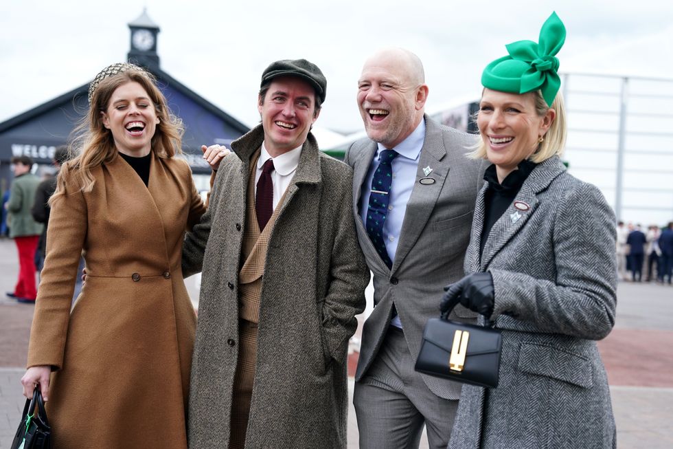 Mike Tindall and Zara Tindall with Princess Beatrice with husband Edoardo Mapelli Mozziu200b