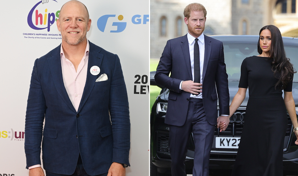 Mike Tindall, Prince Harry and Meghan Markle