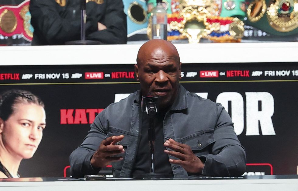 Mike Tyson was not talkative in the press conference