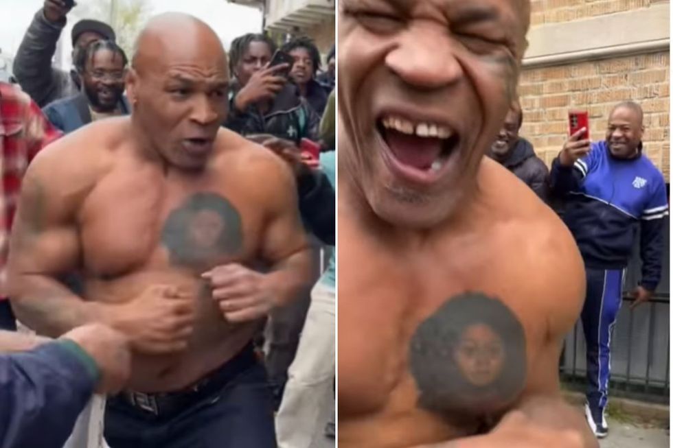 Mike Tyson brawls in the street with boxing icon in sensational shape