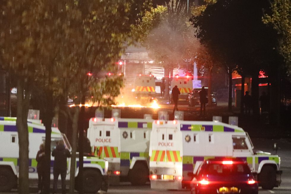 Brexit: Missiles and fireworks thrown at police during Northern Ireland ...