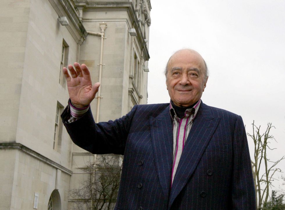 Mohamed al Fayed joins other local residents outside Surrey County Hall in Kingston upon Thames