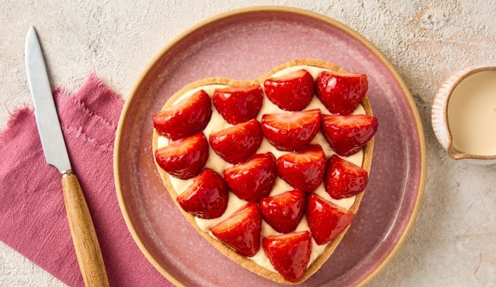 Morrisons' Valentine's Strawberry Heart-Shaped Tart