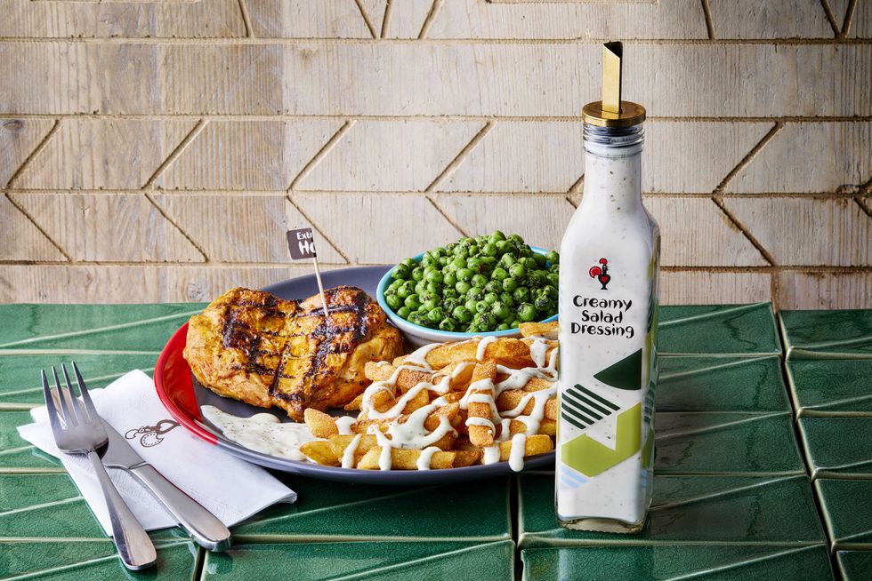 Nando's meal with Creamy Salad Dressing