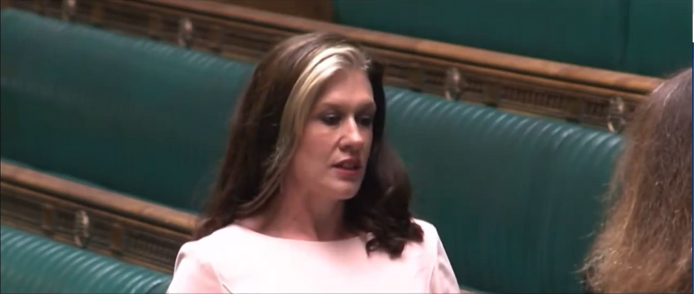 Natalie Fleet getting sworn in the House of Commons