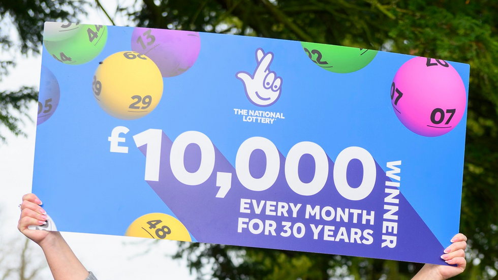 National Lottery Set For Life placard