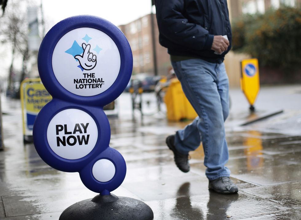 National lottery sign