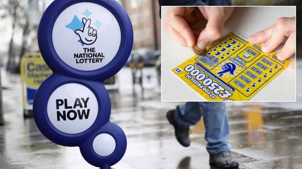 National lottery sign