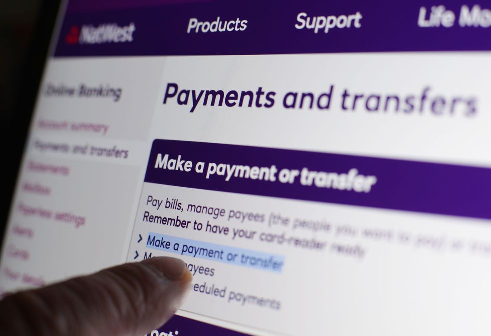 NatWest online banking page