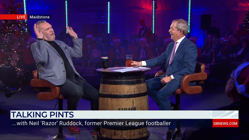 Neil Ruddock and Nigel Farage