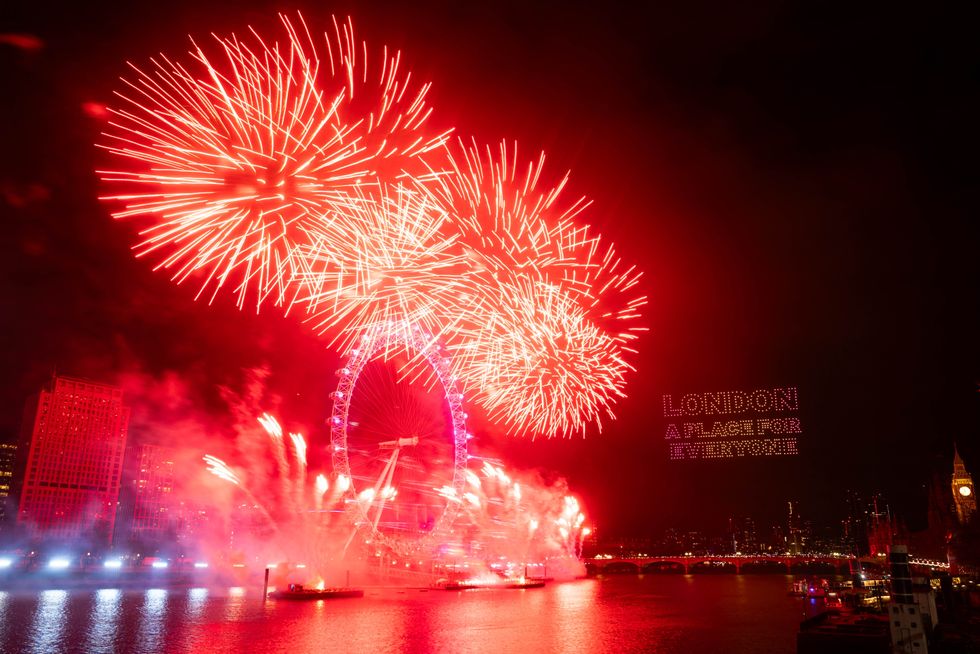 New Year's firework display in London, January 1, 2024