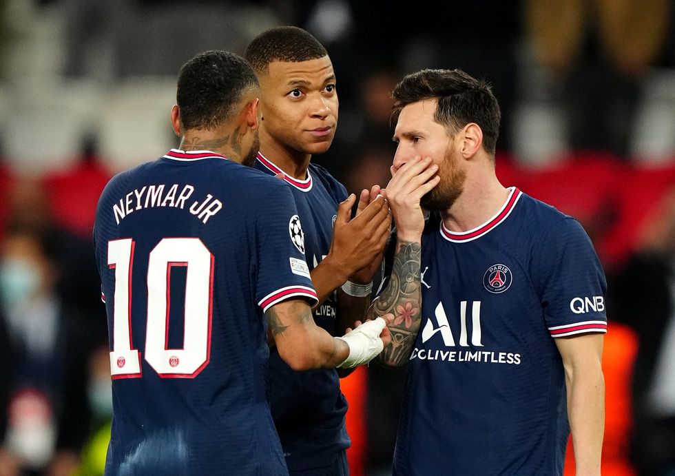 Neymar Kylian Mbappe Lionel Messi PSG