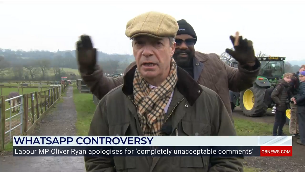 Nigel Farage and Derek Chisora