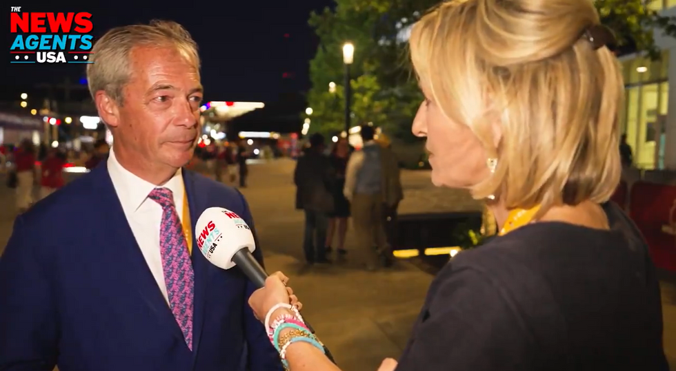 Nigel Farage and Emily Maitlis