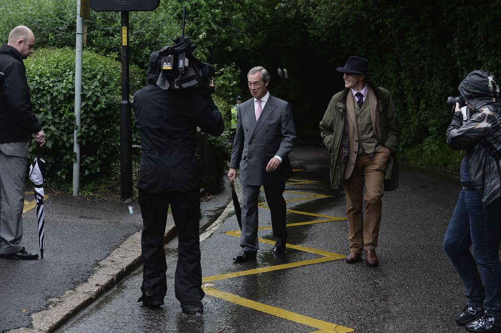 Nigel Farage and Gawain Towler