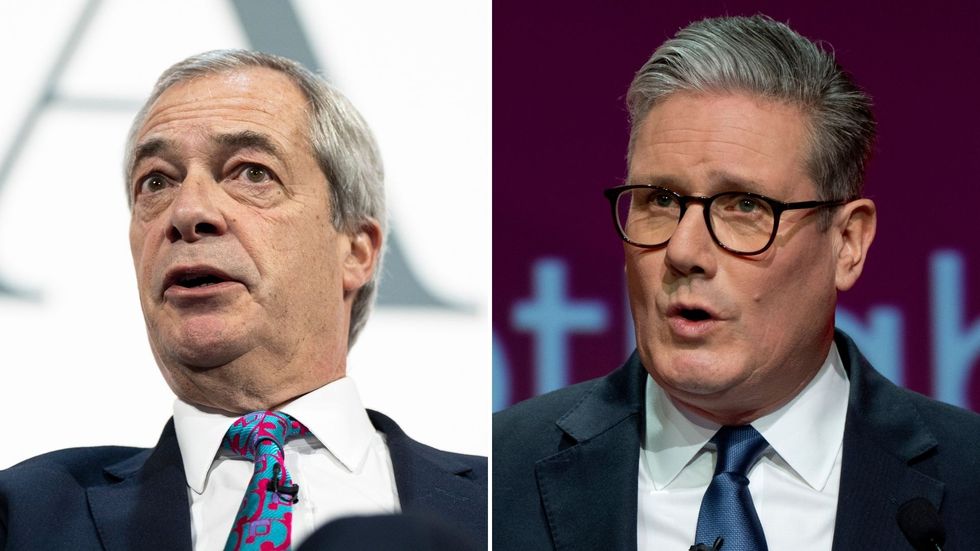 Nigel Farage and Keir Starmer